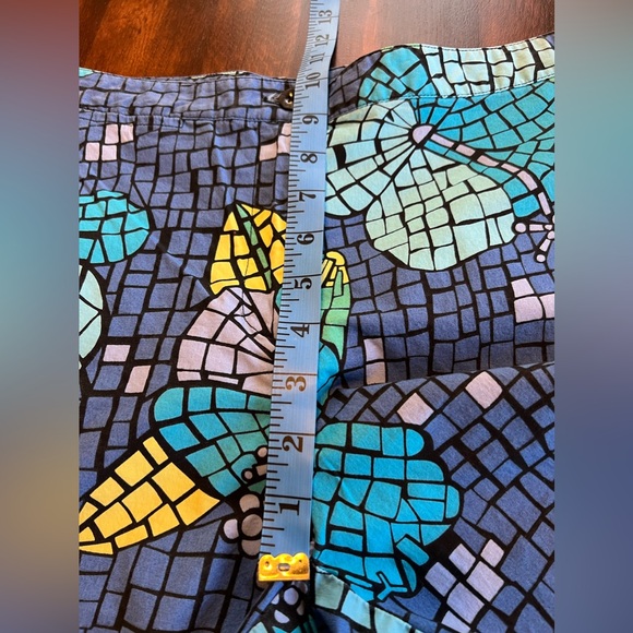 Lilly Pulitzer vintage Crop Straight Leg Pants Women’s 10 Stained Glass vacation - Picture 5 of 11